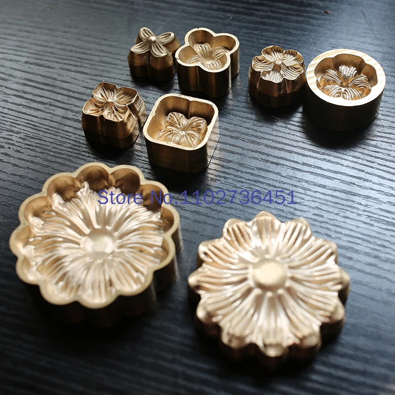 Fabric Flower Making Tools, Brass Copper Molds for Flowers 5 Styles