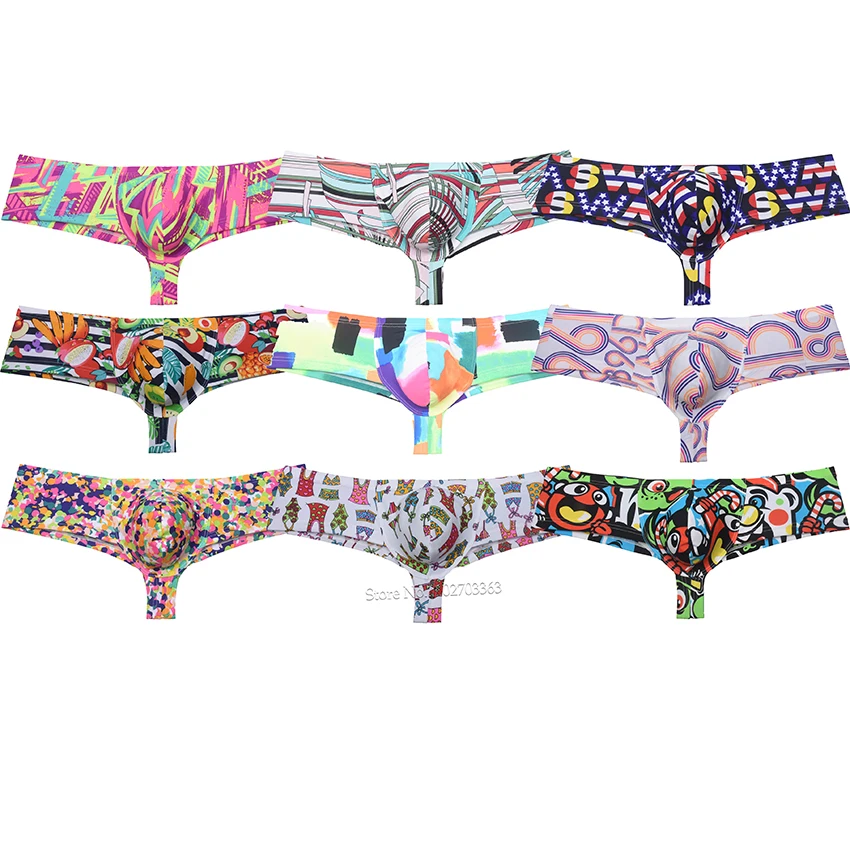 

Mens Cheeky Panties Bulge Pouch Boxers Briefs Underwear Skimpy Hipster Bikini Trunks Fashion Beachwear