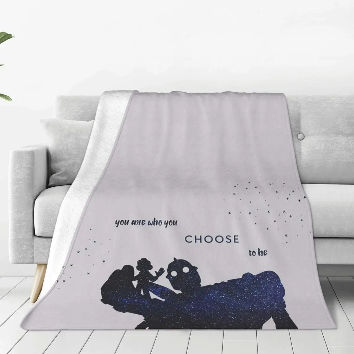 You Are Who You Choose To Be - The Iron Giant Blankets Fleece Lightweight Sofa Throw Blankets For Couch Throws Bedspread Quilt