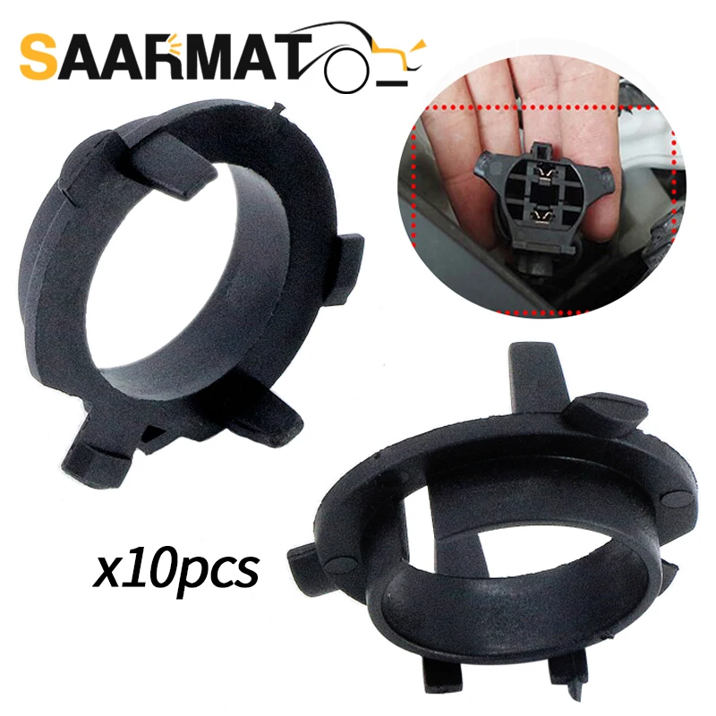 10pcs H7 LED Headlight Bulb Adapters Holders Base Socket Retainer For KIA K3 K4 K5 For Hyundai i30 Sonata For Nissan QASHQAI J11