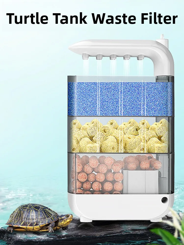 

Фильтр для аквариума для черепах: всасывающий фильтр для устранения неприятных запахов, специальный насос для очистки воды, устройство циркуляции воды «все в одном»