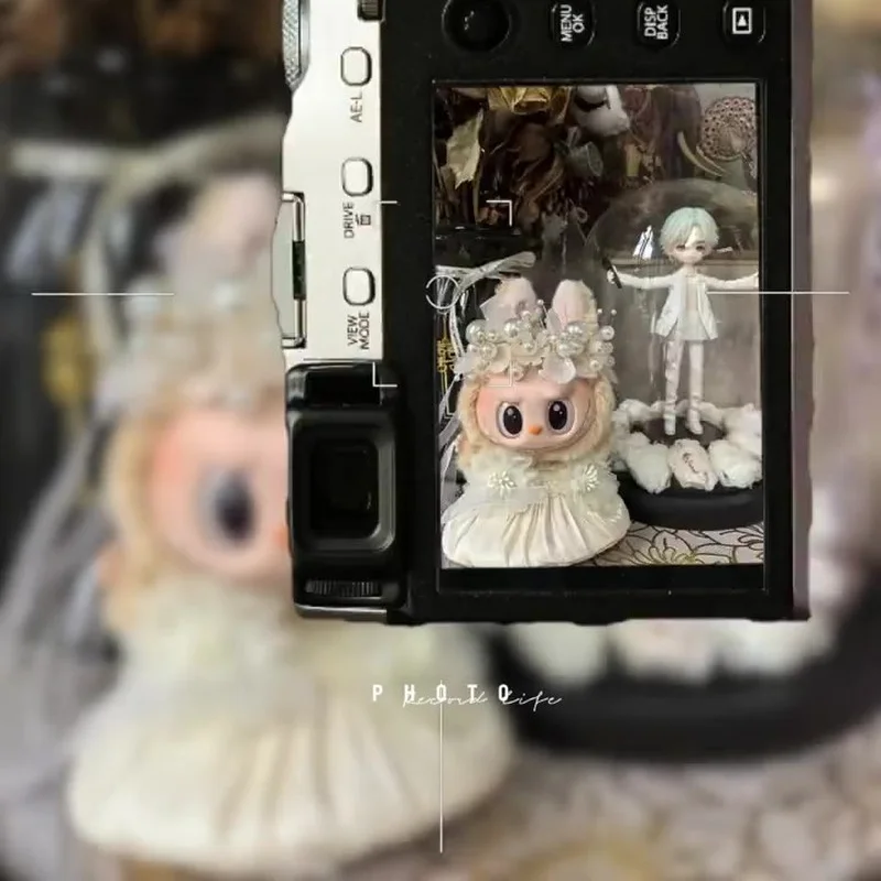 ラビュブのウェディングドレススカート、第一世代と第二世代のラビュブ用、座り姿のビニール人形、ブラインドボックスペンダント、ベビー服