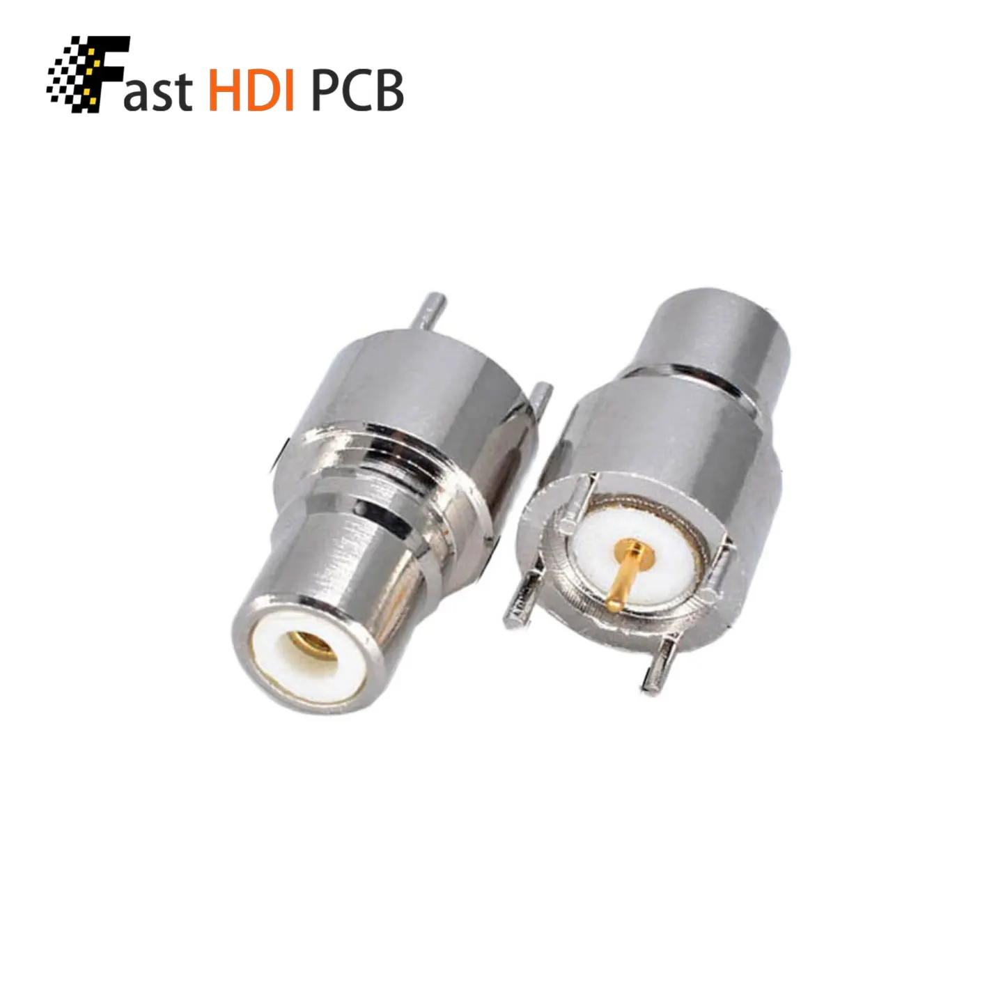 RCA-KE Female Jack 4-Pin PCB Mount Connector White Plastic Socket 1.0mm Pin Diameter 6.6mm Pitch Gold Plated Copper Contact