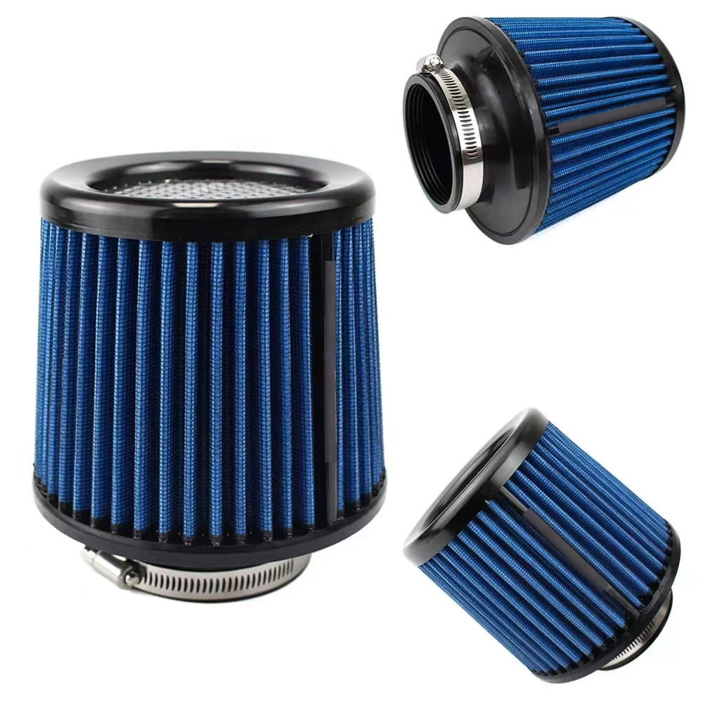 76MMHigh Flow Cold Cone Air Intake Filter 2.5\'\' 3\'\' Universal Car Air Filter Modification for Racing Sport Car  3 Inch