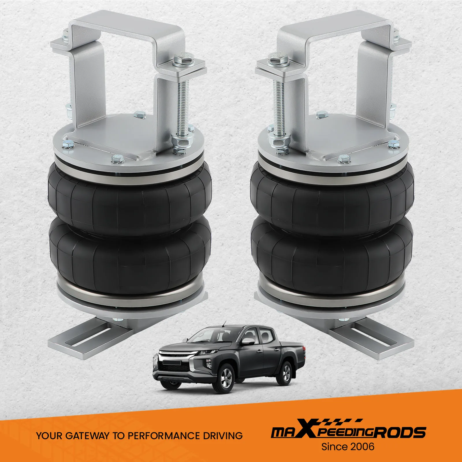 Returned Air Suspension Bag Kit For Mitsubishi Triton MN ML MQ 2WD 2005-2023