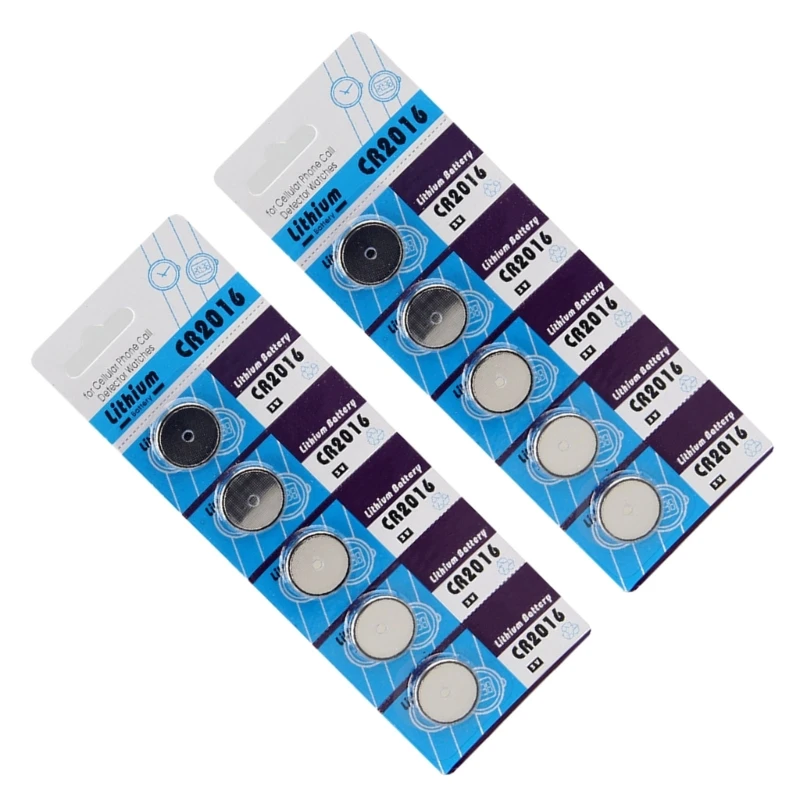 090F 10PC/5PC CR2016 버튼 셀 배터리 계산기 용 리튬 셀 장거리 리튬 셀