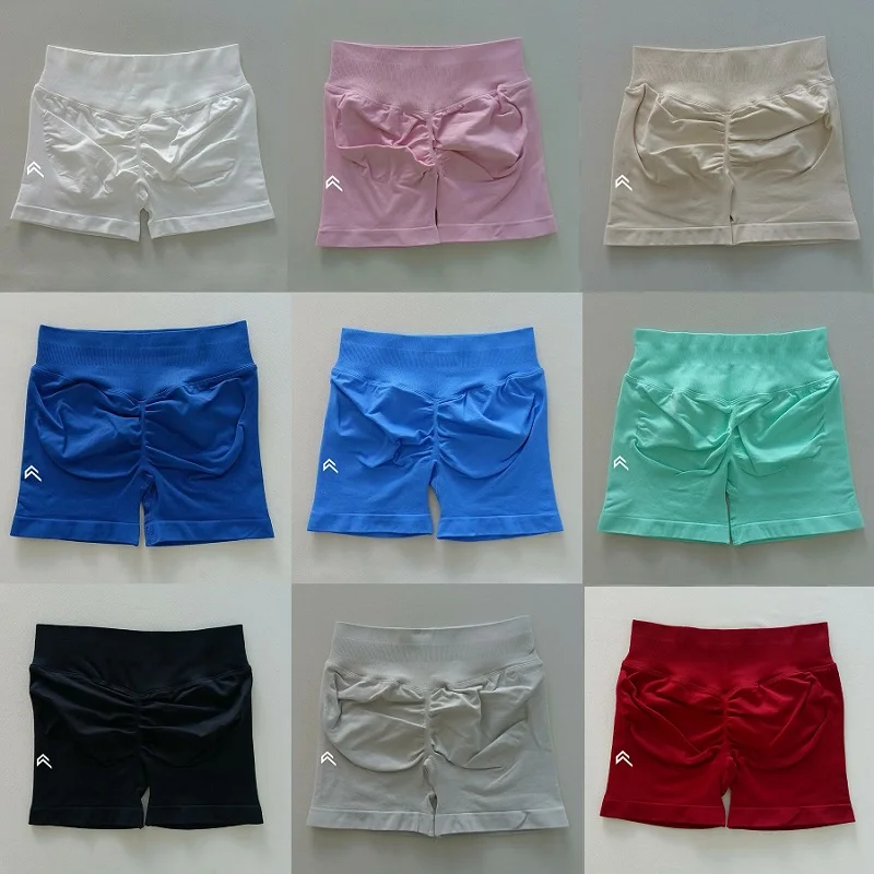 Yoga Shorts Low Waist Seamless Women Yoga Shorts Scrunch Bum Gym Shorts Workout Biker Stretch Fitness Short Fashion