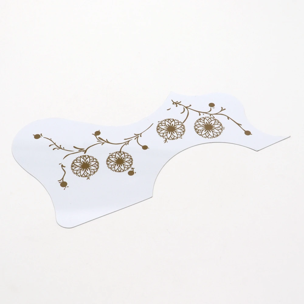 EJ200 Left and Right Hand Folk Acoustic Guitar Protection Pickguard Anti-scratch Plate With Gold Flower Pattern