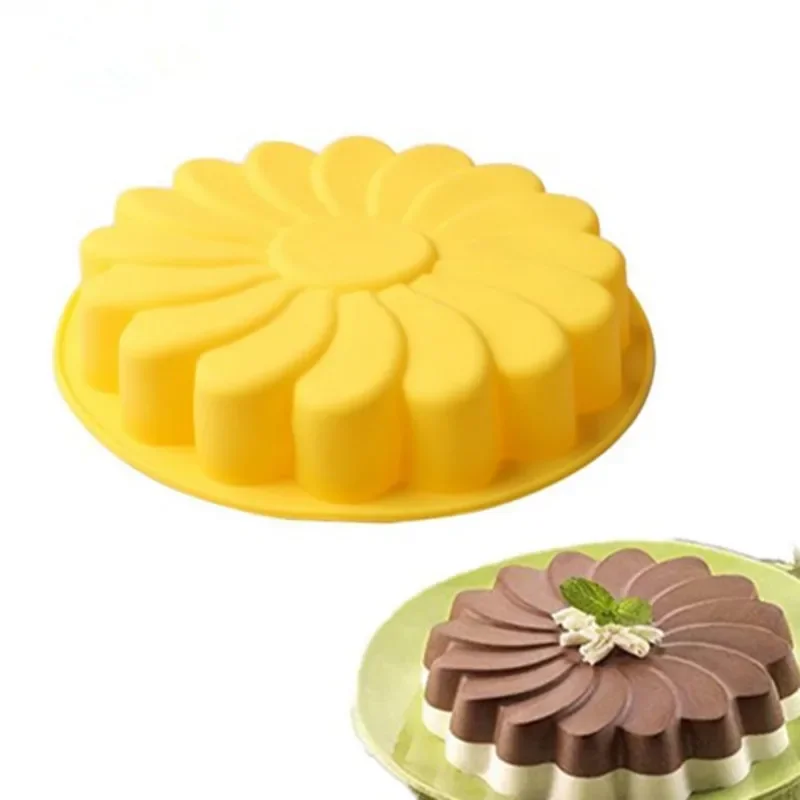 DIY 3d Fondant Silikon Kuchen formen Sonnenblume Backform Backform Keksform Gebäck Kuchen Dekorations werkzeug Küchen zubehör