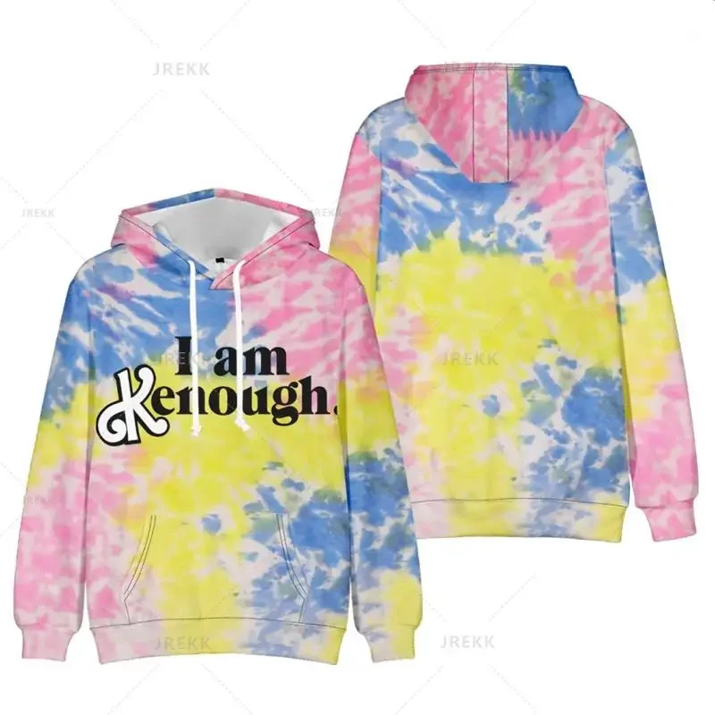 I Am Kenough Merch Hoodies Unisex Hooded Sweatshirt Casual Clothing Fashion Tie Dyes Cosplay Spots Streetwear for Kids Adults