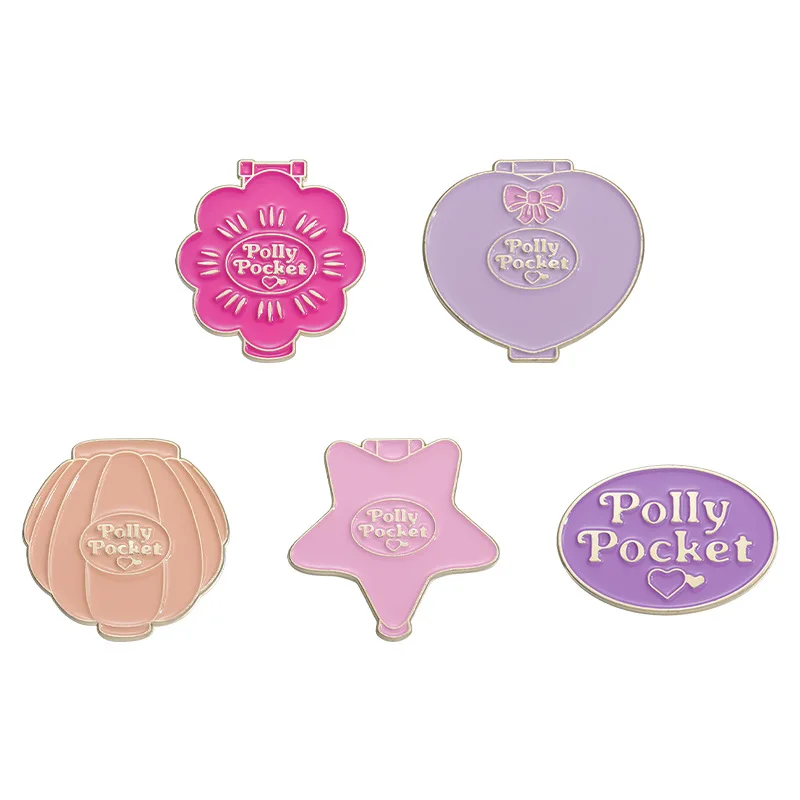 Lapel Badges Polly Pocket;  Enamel Pins Fish Brooches Decorative Backpack Clothes Lapel Badges Funny Jewelry Gift