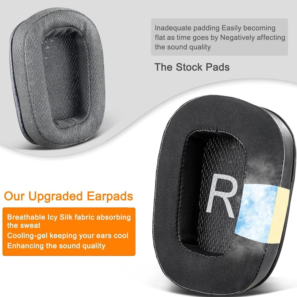 Earpads Compatible For Logitech G35 G930 G933 G933S G935 G633 G633S G635 G533 Memory foam Ear Pads Cushions Replacement Over-Ear