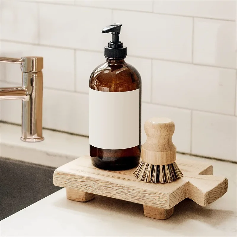 Wooden Storage Tray Bathroom Pretty Bottles Organize Balcony Plants Pots Base Aesthetic Decoration Perfume Presentation Tray