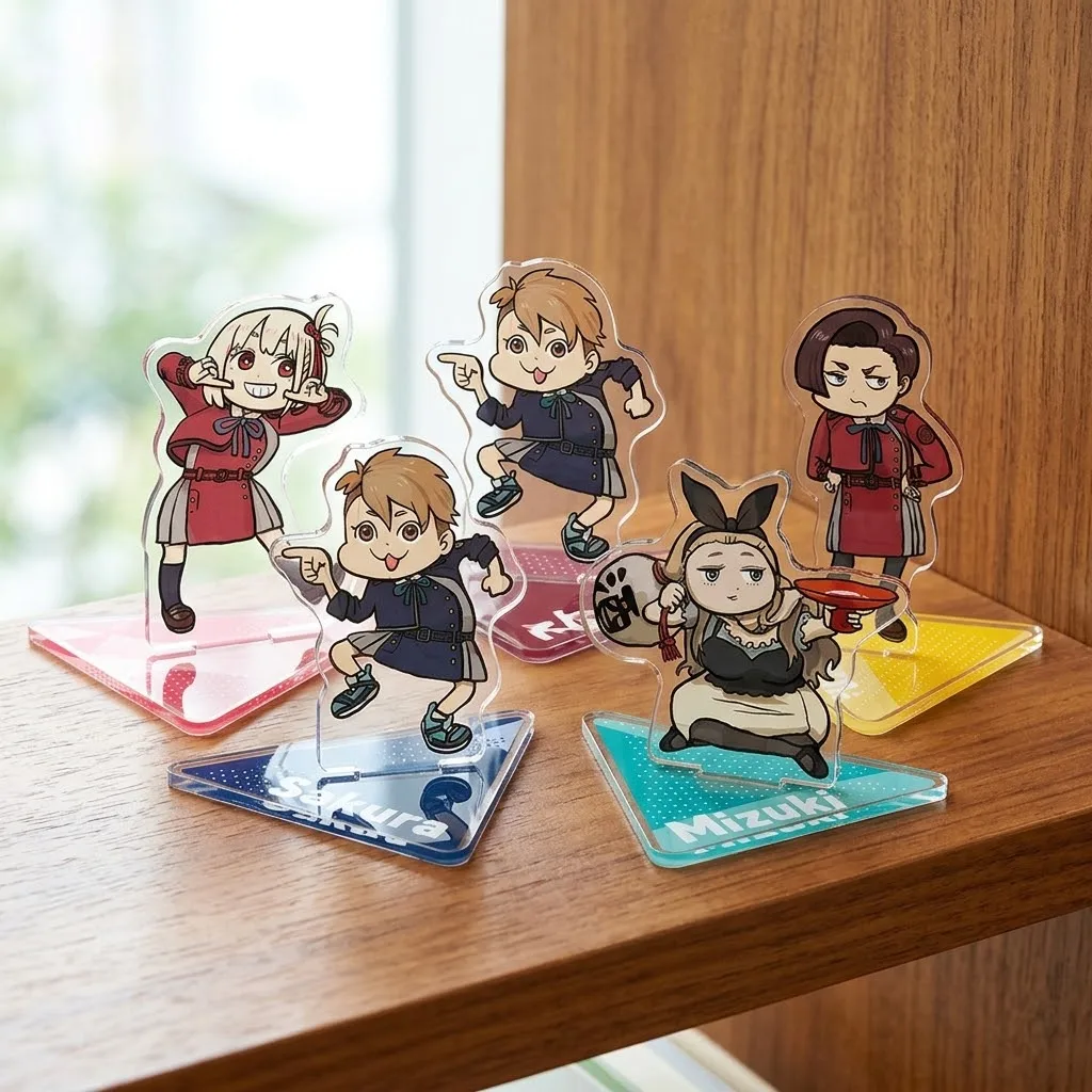 10CM Lycoris Recoil Keychain Stand Model Characters Ornament Accessories Good Birthday Collection Christmas Gifts