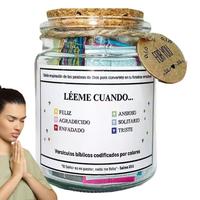 New Bible Verses In A Jar Expresses Emotions And Feelings Glass Prayer Jar Emotional Support Scripture Prayer  Spanish