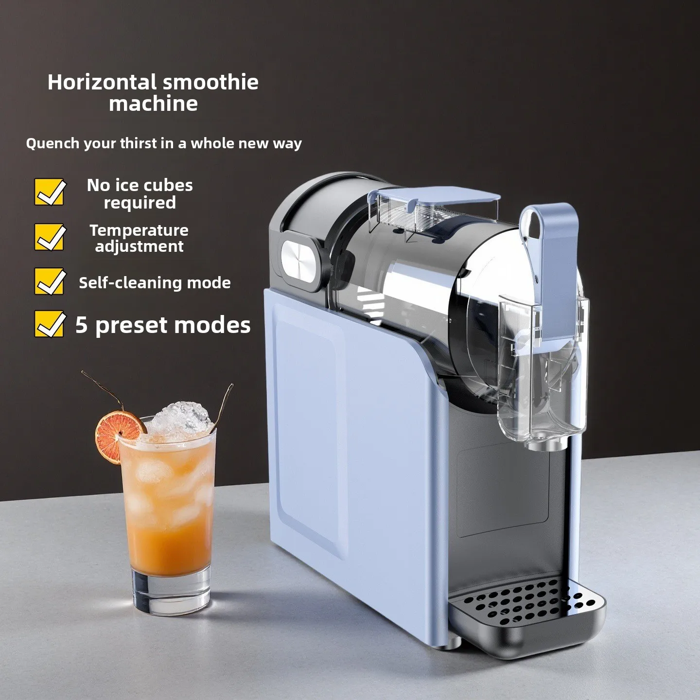 Snow melting machine Household cold drink slush machine Single cylinder Small automatic cleaning ice cream machine