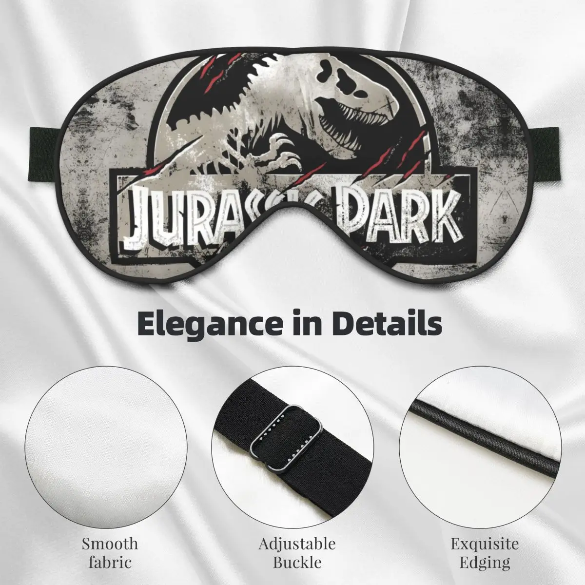 J-Jurassics أقنعة العين الناعمة اثنين من الجانبين الخيال العلمي ديناصور فيلم الغمامة للطائرة الإبداعية كتلة خارج بقع العين الخفيفة #5