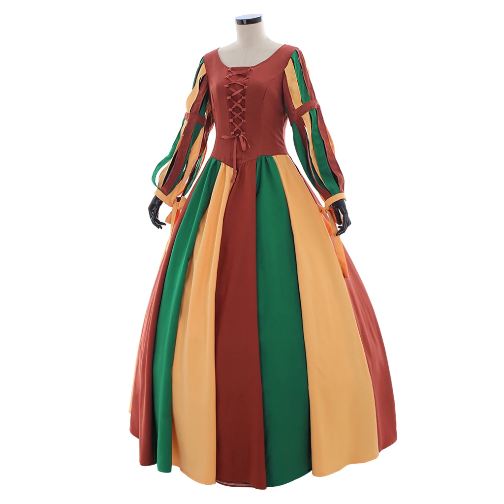 

Gothic Steampunk Rainbow Rococo Bustle Dress Victorian Renaissance Tea Party Princess Ball Gown Women Festival Outfits