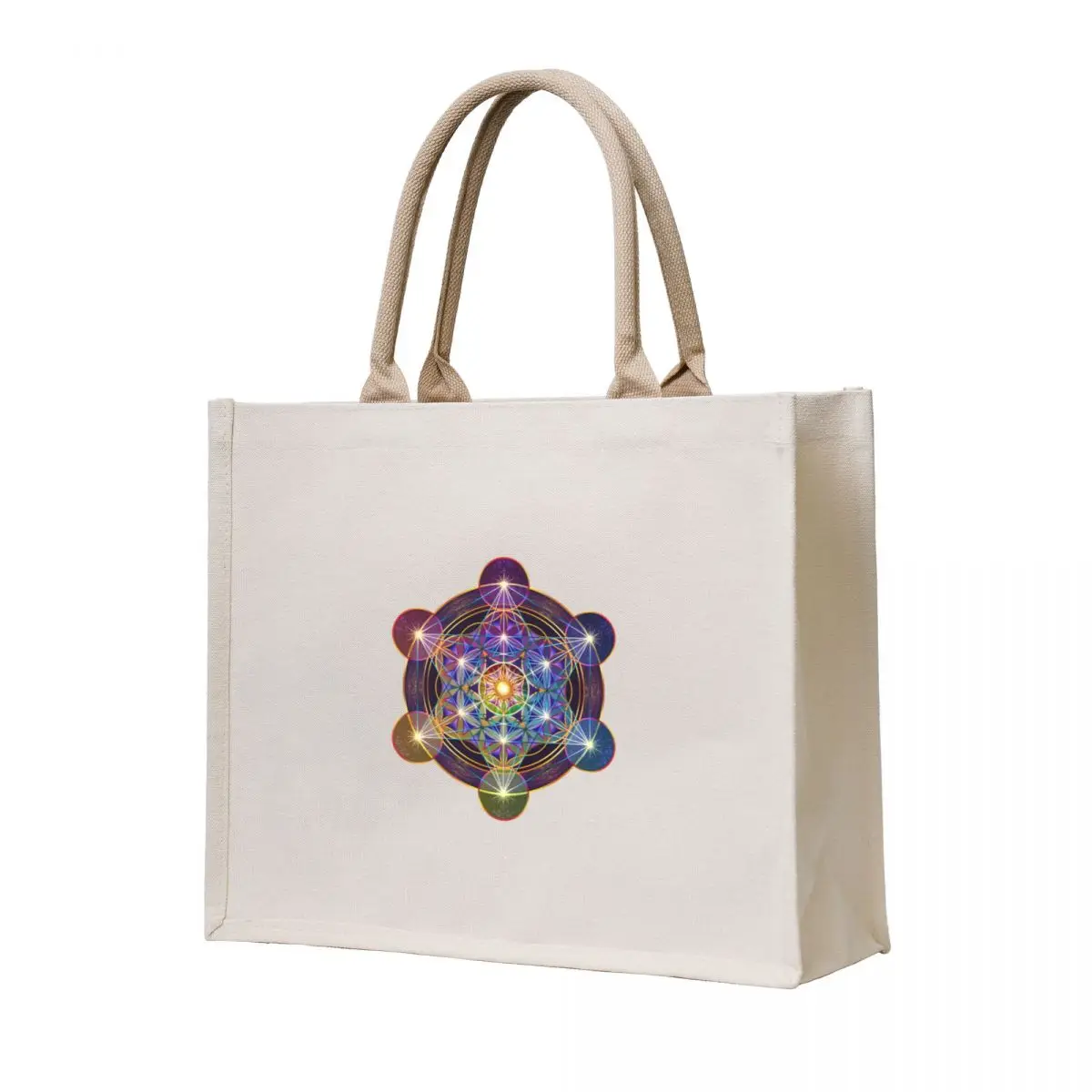 

Metatron's Cube Merkabah Tote Bag Canvas stote bag canvas tote bag Portable shopping great