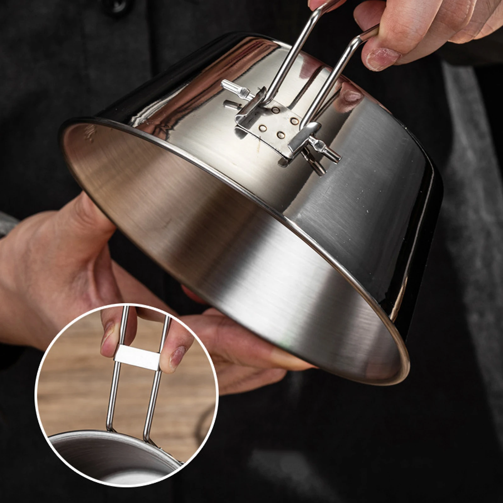 

3Pcs Stainless Steel Camping Bowls Easy to Clean No Peculiar Smell Small Reusable Water Bowl for Outdoors Water Cup