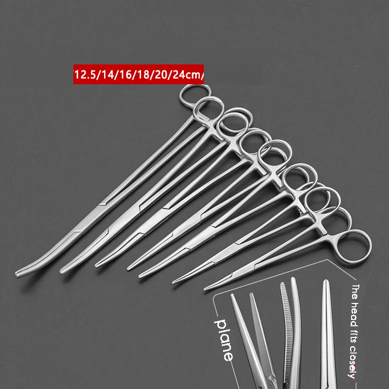 Pet Aço Inoxidável Hemostat, Grampo Microvascular Fino, Ferramenta Pálpebra Dupla, 12,5 Punho De Ouro