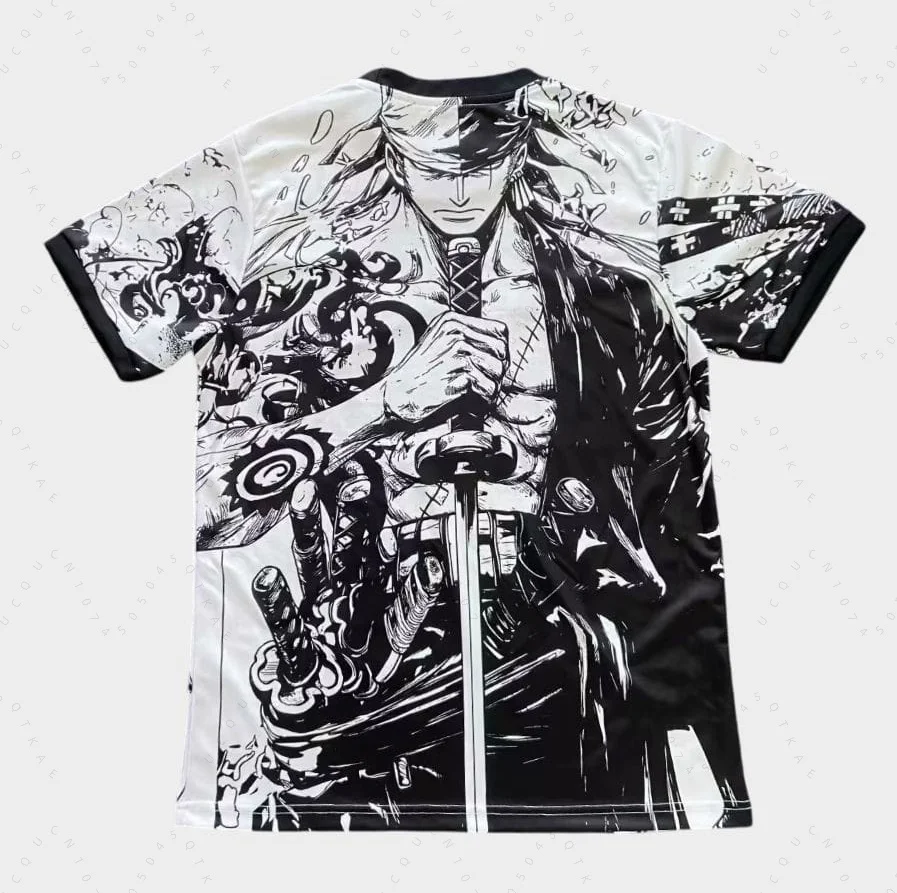 Camiseta Cosplay Anime One Piece Zorro 2026 Estilo Jersey de Beisebol Vintage Masculina com Estampa 3D Completa Y2k Streetwear Harajuku