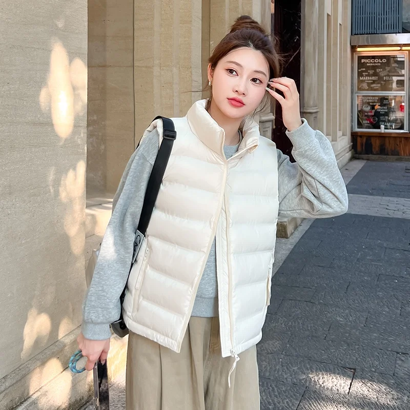 

Женский orth пуховый хлопковый жилет Осень Зима Новая верхняя одежда Sle Alli Versatile Jaet Модные поездки Thiened на молнии Pur...