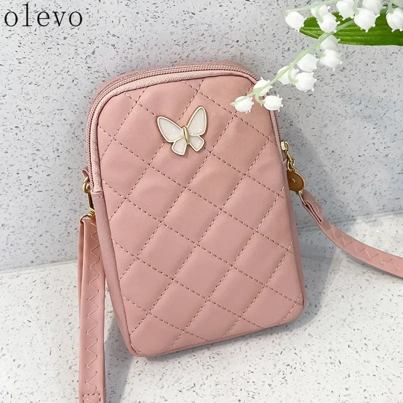 Women's PU Leather Butterfly Mini Crossbody Bag Waterproof Fashion Mobile Phone Shoulder Handbag Wallet image 5