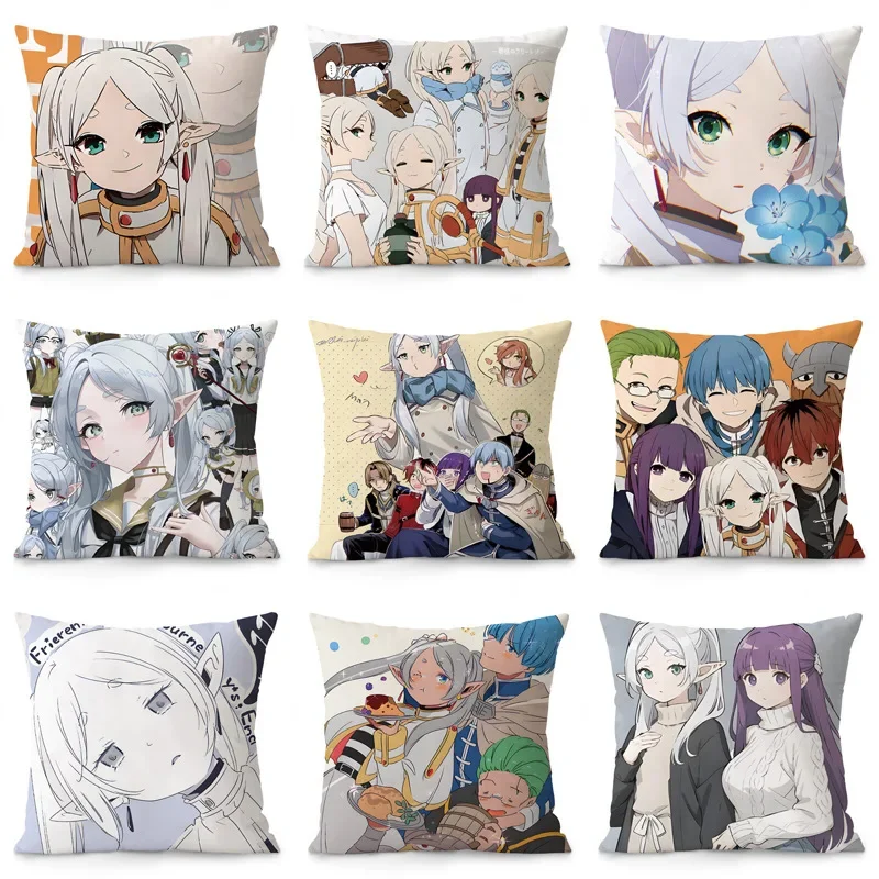 Frieren: Beyond Journey's End Plush Cushions Frieren Stuffed Pillow Japanese Anime Dakimakura Manga Seat Cushion Animation Doll