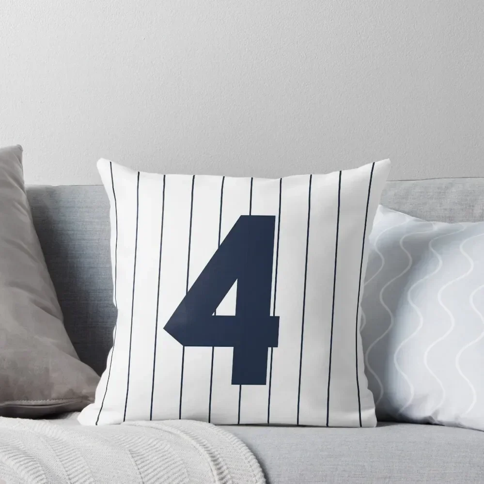 

Number 4 Pinstripe Design Throw Throw Pillow Cushion Child Sofa Decorative Covers Rectangular Cushion Cover pillow