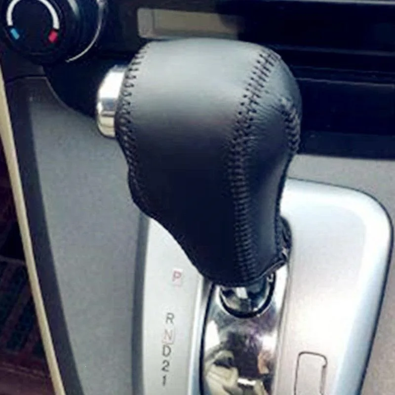 For Honda CR-V 2007-2011 Anti Slip Genuine Leather Gear Shift Knob Cover Shift Lever Boot