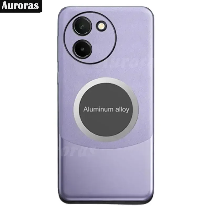 

Case For VIVO Y58 Y38 5G Ultra-Thin Car Magnetic Suction Leather Soft TPU Shell For VIVO Y200i Y38 5g Y58 5g Phone Cover