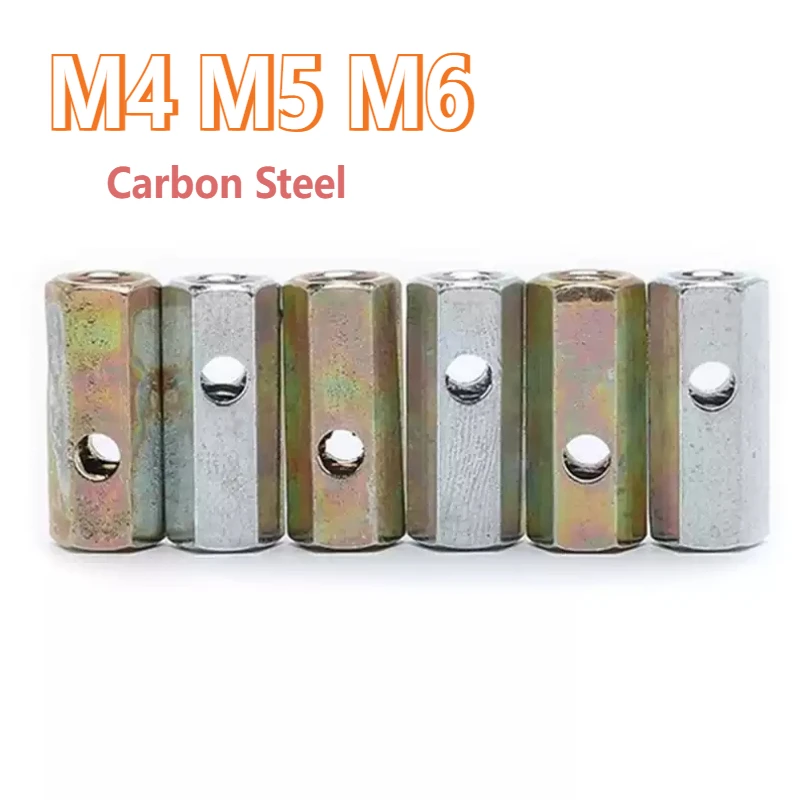 M4 M5 M6 White Zinc/Color Zinc Carbon Steel Hexagonal Nut Fiber Optic Cable Fixing Post Terminal Post Transverse Hole Nuts