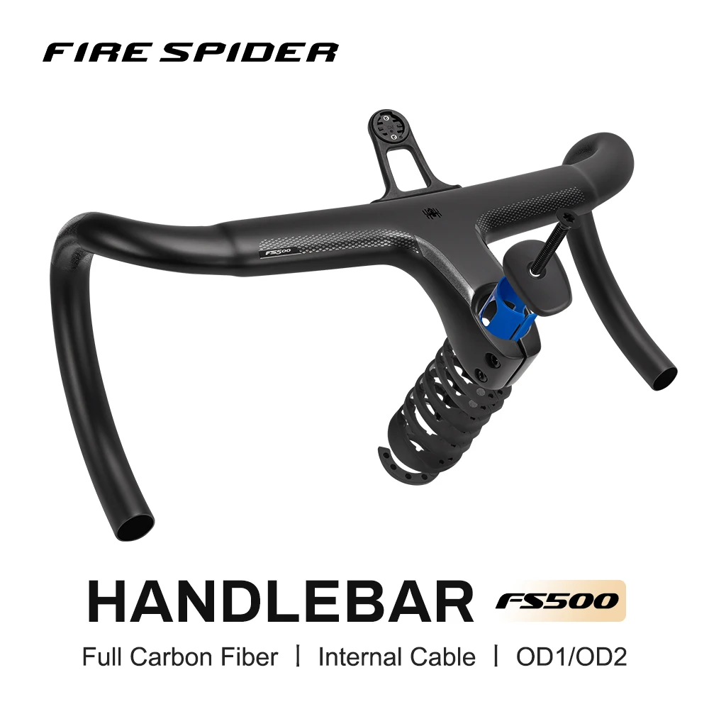 FS500 OD1 or OD2 Full Internal Cable Routing Road Bicycle Handlebar T1000 Carbon Integrated Di2 With Bike Computer Holder