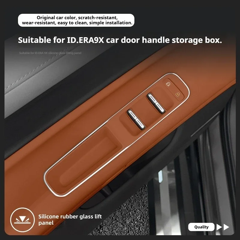 For Volkswagen ID.ERA 9X 2026 Silicone Door Handle Storage Box Anti-slip Sundries Organizer Door Inner Car Interior Accessories