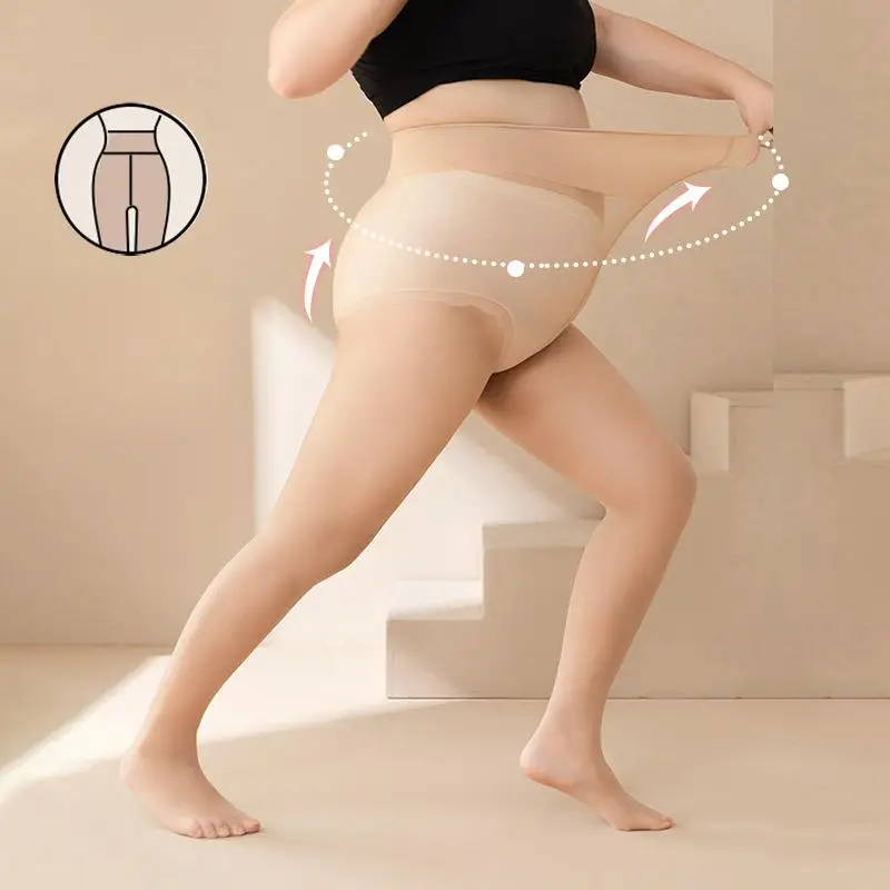 110 كجم النساء حجم كبير الجوارب الصيفية المضادة للربط المسيل للدموع مقاومة سوبر مطاطا جوارب طويلة من النايلون عالية الخصر حجم كبير شير تخزين
