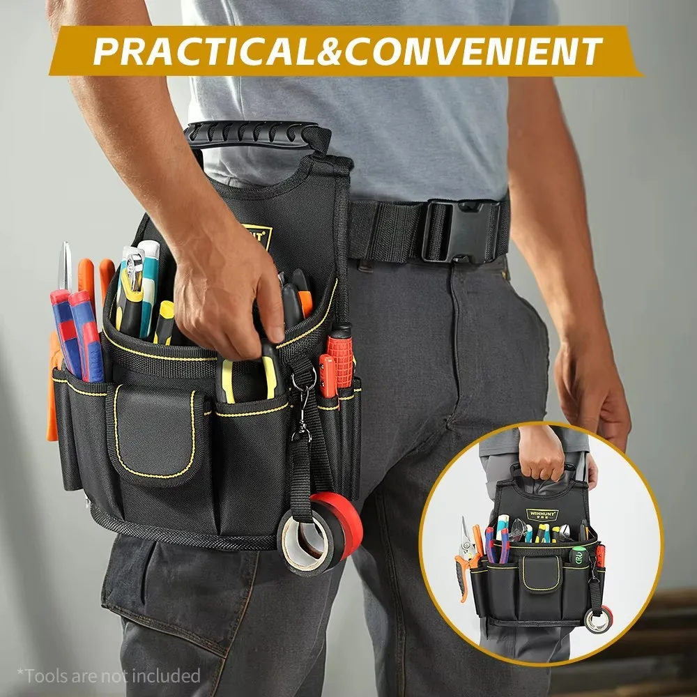 

Multi-Pocket Tool Waist Bag, Electrician Maintenance Pouch, Heavy-Duty Tool Belt