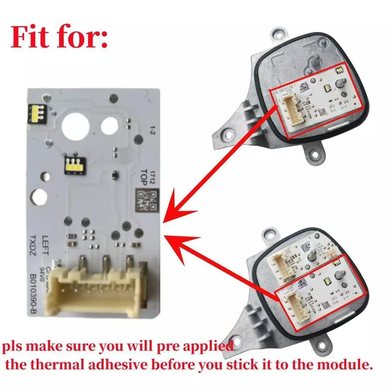 New2pcs/Set Headlight LED Board For Infiniti QX30 Q30 2017-2019 High Version Light DRL Turn Signal Source Chip