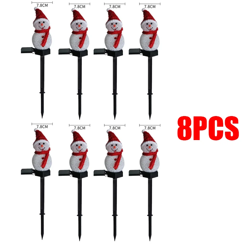 クリスマスデコレーションライト ソーラーライト 雪だるま クリスマス屋外ソーラーパワーステークスライト 廊下パティオ芝生装飾用