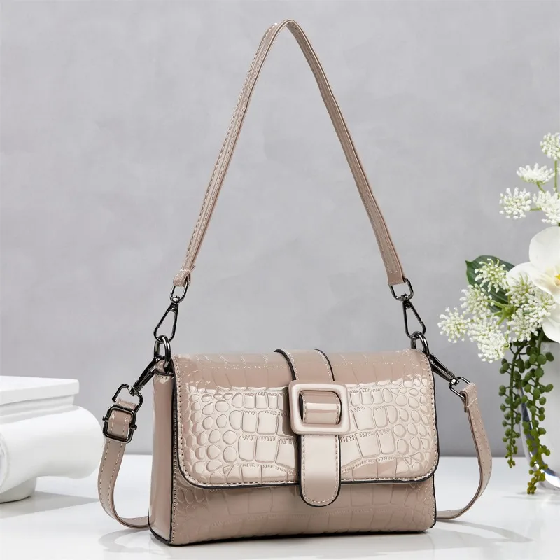 Luxurious Crocodile Leather Handbag Women's Shoulder Bag Fashionable Underarm Bag Fresh Sweet Style Luxury Womens Tote Bag