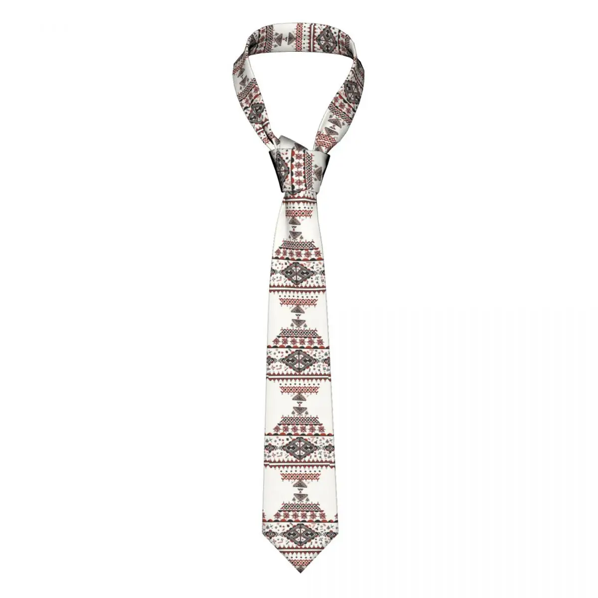 Fashion Kabyle Amazigh Pattern Necktie for Men Custom Silk Berber Art Symbol Business Neck Tie