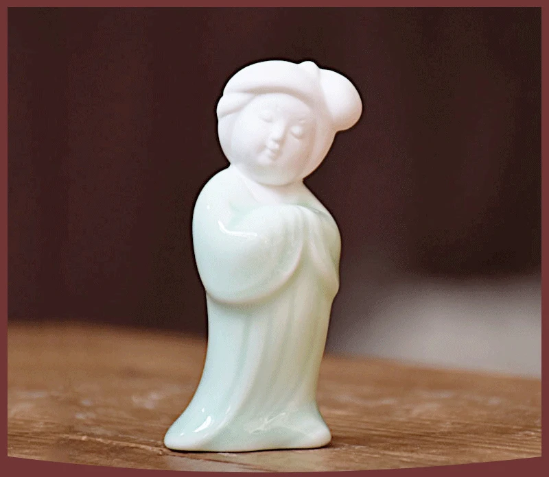 

Миниатюрные изысканные Статуэтки из белого фарфора династии Тан ручной работы, идеальный подарок для любителей китайской культуры