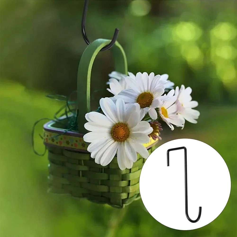 

4pcs Fence Hooks Heavy Duty Over Door Hooks 15cm/20cm Plant Hanger Hang Brackets Home DIY Decor Hooks For Plants Flowers