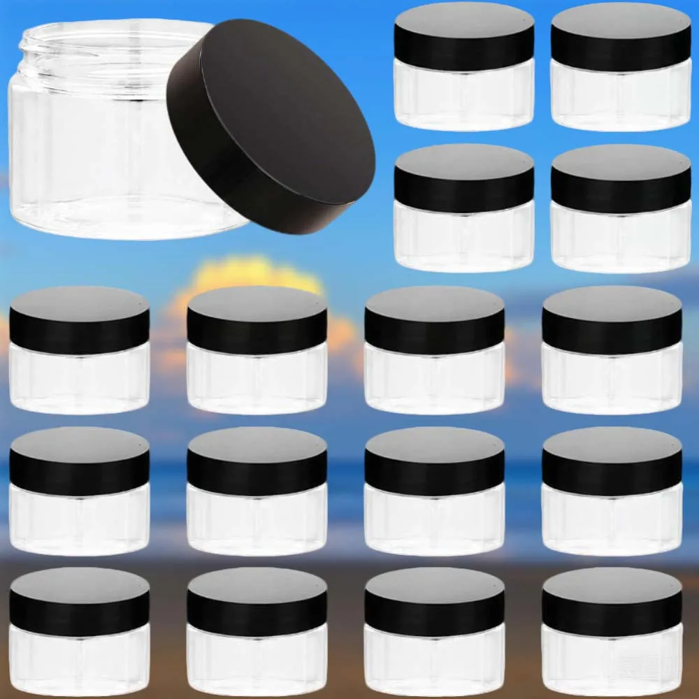 

16pcs 1oz Plastic Container Jars with Inner Liners and Lids Leak-proof Cosmetic Container for Lotions Cream, DIY Making