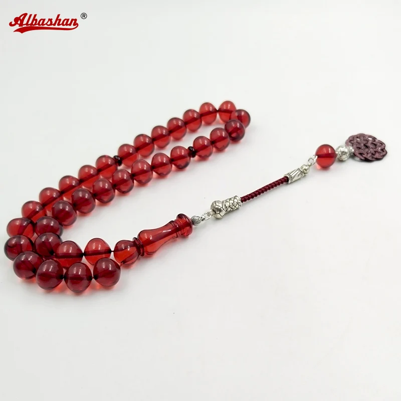 

ALBASHAN Tasbih muslim bracelet 33 45 51 66 99 100 Prayer beads Islamic rosary Gifts Red Resin Misbaha Turkish Jewelry