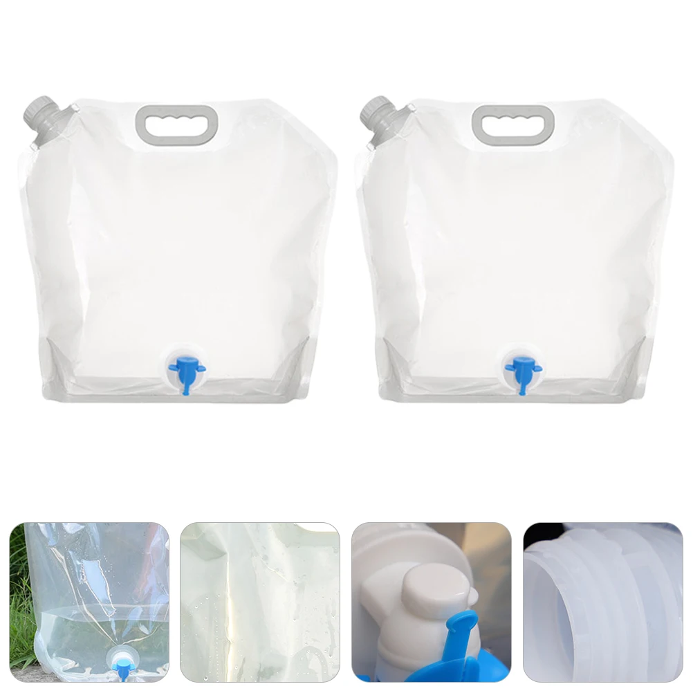 

2 Pcs Water Portable Hand-held Bag Case Outdoor Folding Bags Hiking Pouch Travel