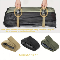 2pcs Heavy-Duty Outdoor Camping Luggage Straps - Adjustable Double Safety Buckle Luggage Packing Belt Bundling Rope of Cargoes