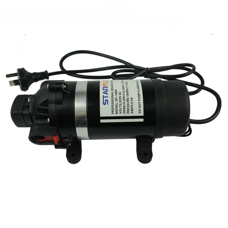 220V AC 5.5lpm 160psi Electric Caravan Water Pressure Booster Pump High-Performance Diaphragm Pump EPDM for Car Wash