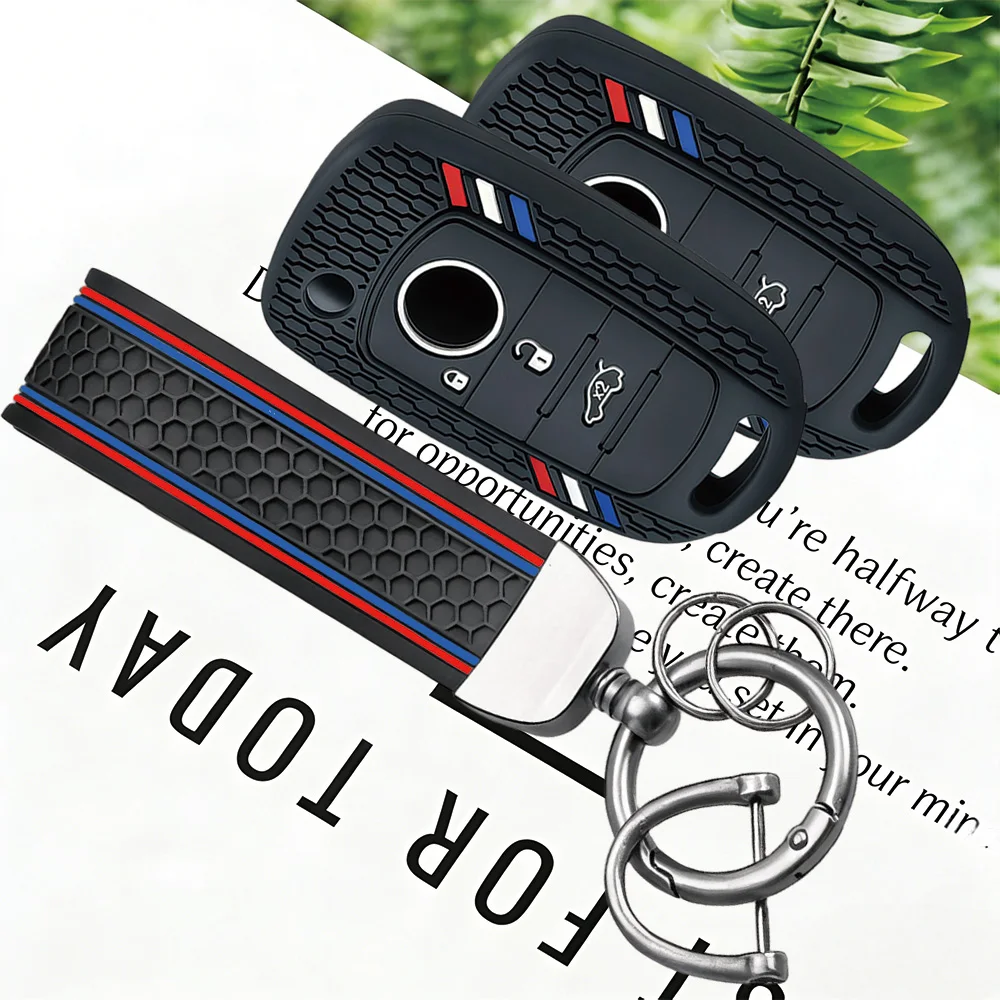 3 Buttons Silicone Case Key Cover for FIAT Tipo Toro Freedom 500X Doblo Argo Nuovo Grazie Remote Shell Car Key Holder Keychain