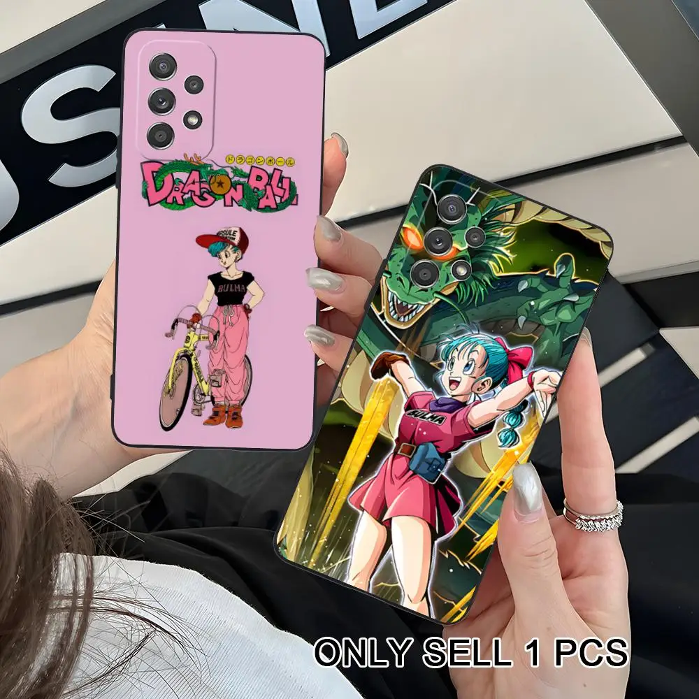 Funda de Teléfono Móvil de TPU Mate con Diseño de Anime Dragon Bulma para Samsung Galaxy A56 55 54 53 52 51 36 35 34 23 16 15 5G, Carcasa Colorida